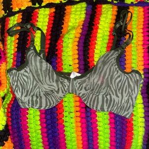 Zebra Print Underwire Bra